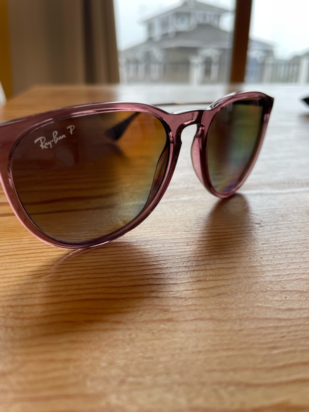 Ray-Ban Purple Transparent Frame Sunglasses with Gradient Lenses - Picture 2 of 5